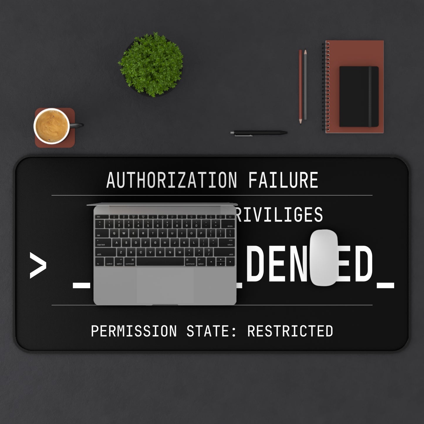 Access Denied Desk Mat | Terminal Style Computer Keyboard Mat for IT Professionals