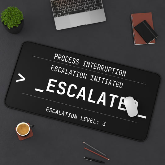 Escalated Desk Mat | Terminal Style Computer Keyboard Mat for IT Professionals