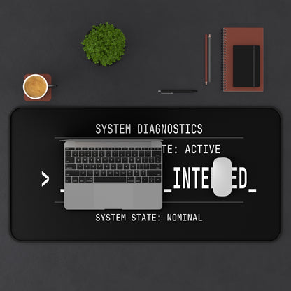 Working As Intended Desk Mat | Terminal Style Computer Keyboard Mat for IT Professionals