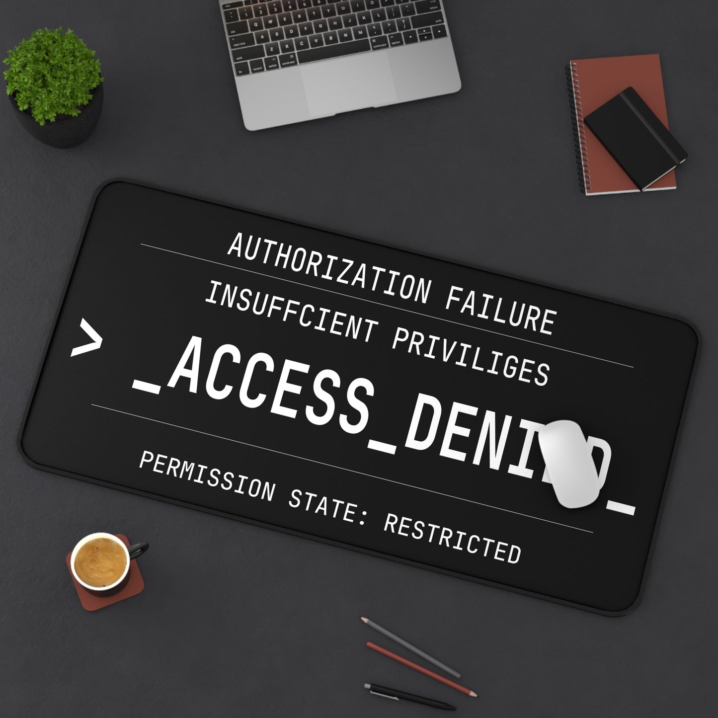 Access Denied Desk Mat | Terminal Style Computer Keyboard Mat for IT Professionals