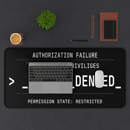 Access Denied Desk Mat | Terminal Style Computer Keyboard Mat for IT Professionals