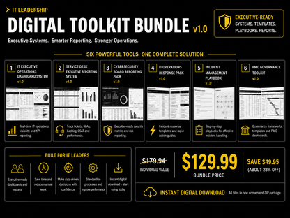 IT Leadership Digital Toolkit Bundle v1.0