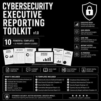 Cybersecurity Board Reporting Pack v1.0