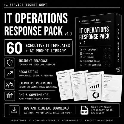 IT Operations Response Pack v1.0