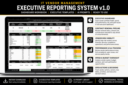 IT Vendor Management Executive Reporting System v1.0