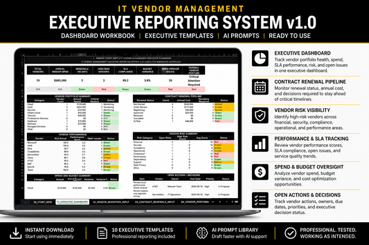 IT Vendor Management Executive Reporting System v1.0