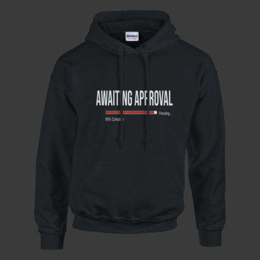 Awaiting Approval | Hoodie (Red Bar)